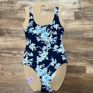 OP • blue floral one piece swimsuit